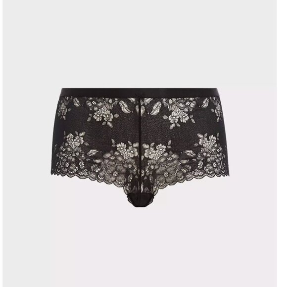 NWT Torrid Two Tone Lace Mid-Rise Cheeky Mini Lattice Back Panty - Picture 3 of 7